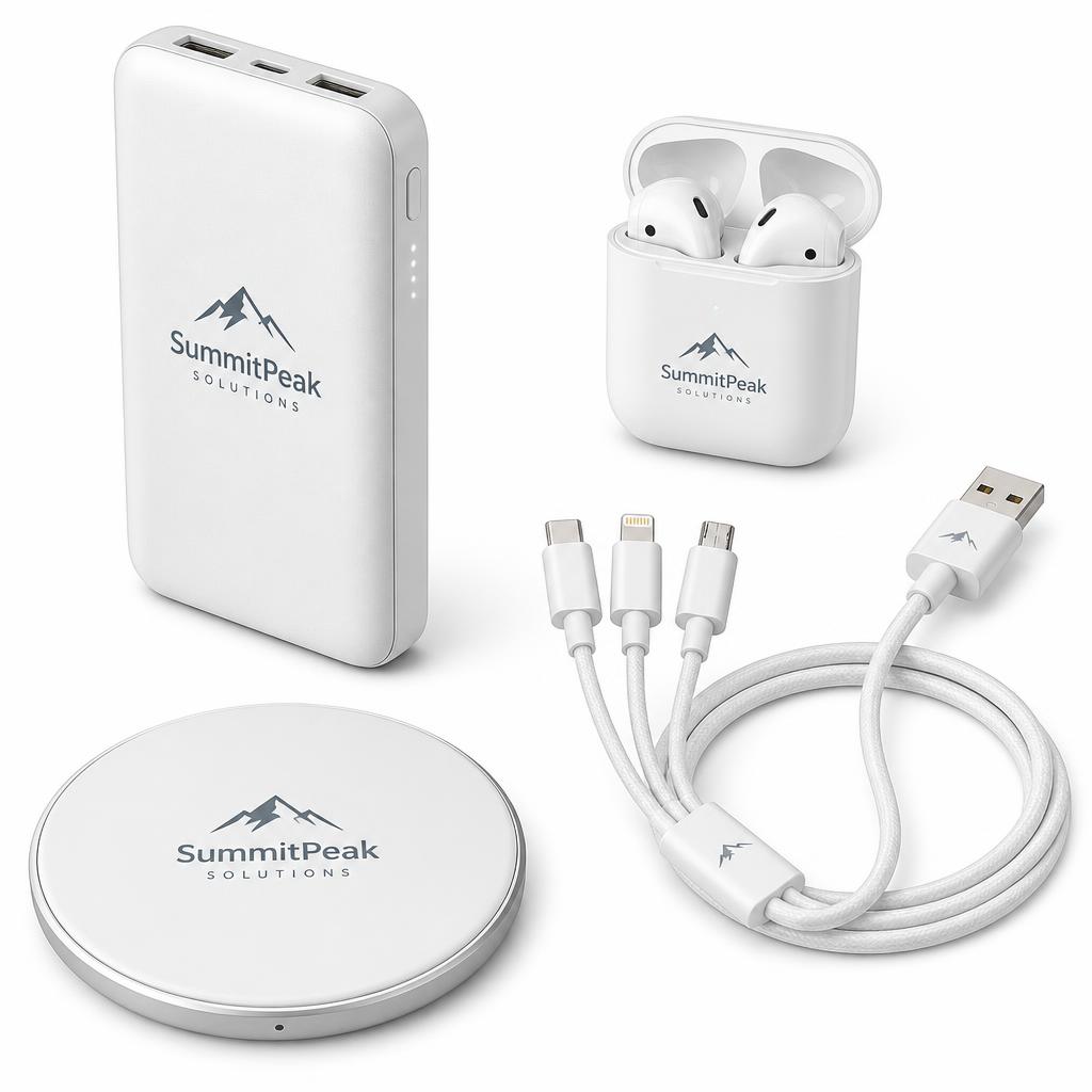 Tech Accessories sample with custom logo